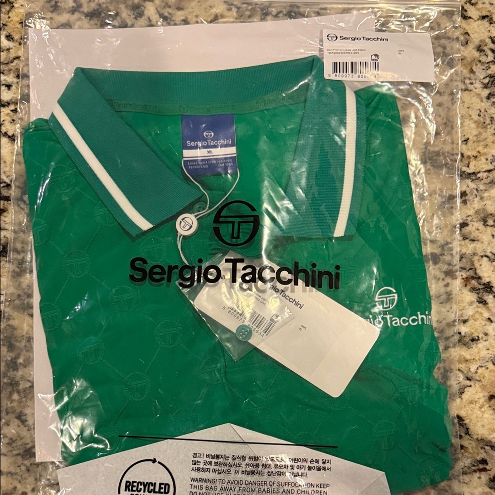 Sergio Tacchini Emerald Polo Shirt for Men New With Tags
